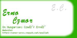 erno czmor business card